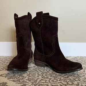 Brand New Fossil Suede Booties